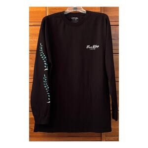 5BORO Black Long-sleeve T-Shirt Multi Color Fish Graphic Unisex XL